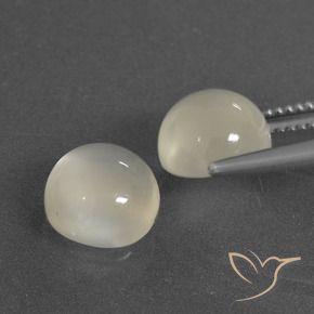 Moonstone Gemstones in 9 mm (calibrated) Size for Sale, Moonstone Stones in Warm White Color