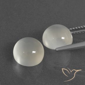 Moonstone Gemstones in 9 mm (calibrated) Size for Sale, Moonstone Stones in Warm White Color