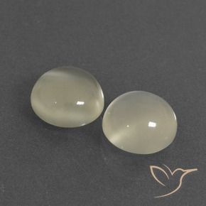 5.40 ctw White Moonstone Stones, Natural Moonstone in Round Cabochon Shape for Sale
