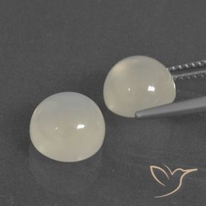 Moonstone Gemstones in 9 mm (calibrated) Size for Sale, Moonstone Stones in Warm White Color
