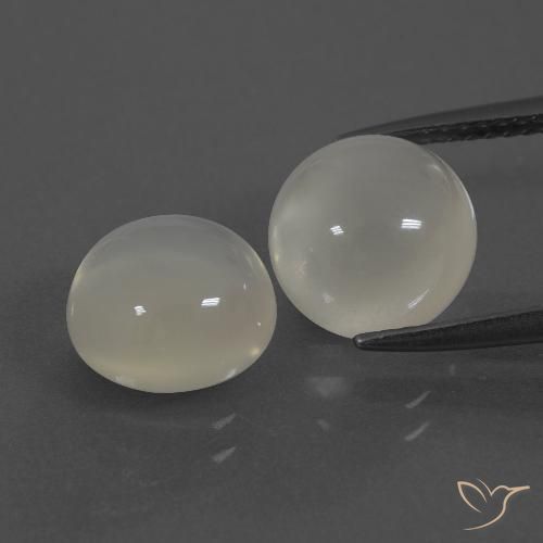 Warm White Moonstone Gem - 3.4ct Round Cabochon (ID: 400142)