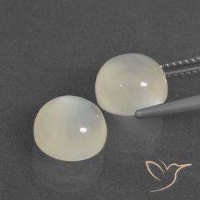 Moonstone Gemstones in 9 mm (calibrated) Size for Sale, Moonstone Stones in Warm White Color