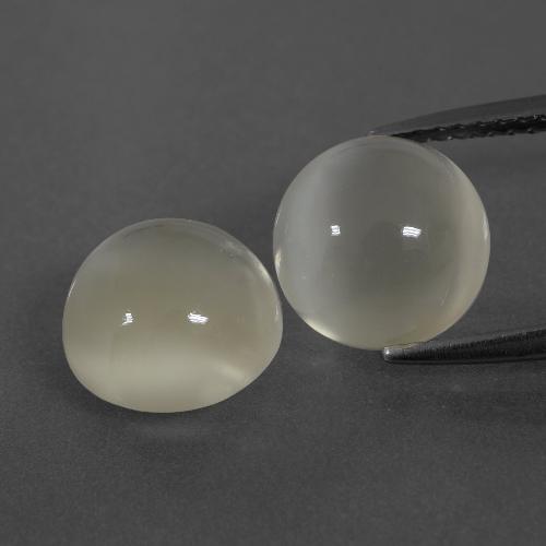 Warm White Moonstone Gem - 3.1ct Round Cabochon (ID: 400161)
