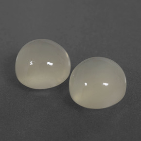 6.72 ctw White Moonstone Stones, Natural Moonstone in Round Cabochon Shape for Sale