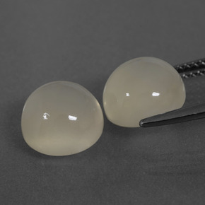 Moonstone Gemstones in 9 mm (calibrated) Size for Sale, Moonstone Stones in Warm White Color
