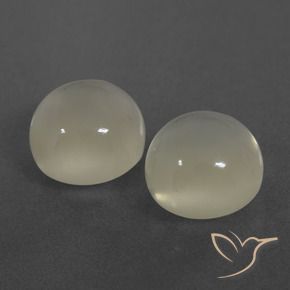 7.14 ctw White Moonstone Stones, Natural Moonstone in Round Cabochon Shape for Sale