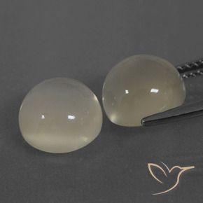 Moonstone Gemstones in 9 mm (calibrated) Size for Sale, Moonstone Stones in Warm White Color