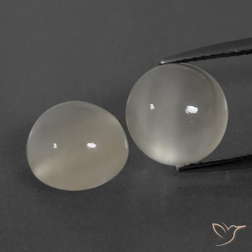 6.24ctw Natural Warm White Moonstone, Round, Translucent
