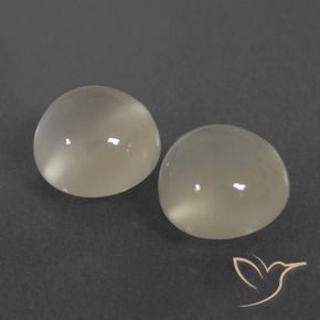 6.24 ctw White Moonstone Stones, Natural Moonstone in Round Cabochon Shape for Sale