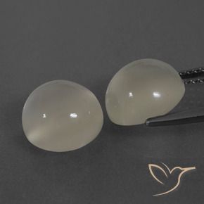 Moonstone Gemstones in 9 mm (calibrated) Size for Sale, Moonstone Stones in Warm White Color