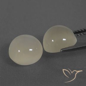 Moonstone Gemstones in 9 mm (calibrated) Size for Sale, Moonstone Stones in Warm White Color
