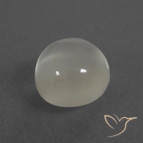 3.52 ct White Moonstone Stone, Natural Moonstone in Round Cabochon Shape for Sale