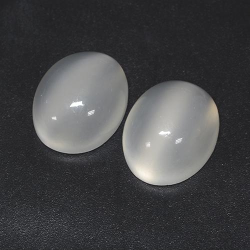 8.20 ctw White Moonstone Stones, Natural Moonstone in Oval Cabochon Shape for Sale