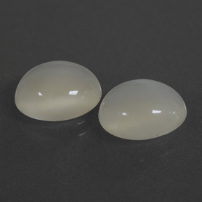 6.46 ctw White Moonstone Stones, Natural Moonstone in Oval Cabochon Shape for Sale