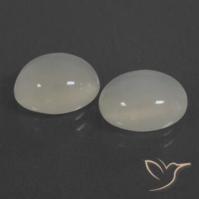 7.19 ctw White Moonstone Stones, Natural Moonstone in Oval Cabochon Shape for Sale
