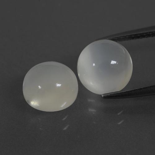 Warm White Moonstone Gem - 2.6ct Round Cabochon (ID: 400201)