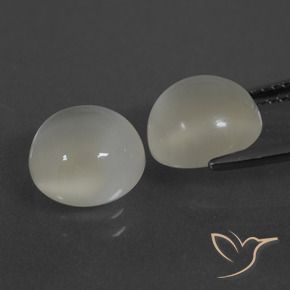 Moonstone Gemstones in 9 mm (calibrated) Size for Sale, Moonstone Stones in Warm White Color