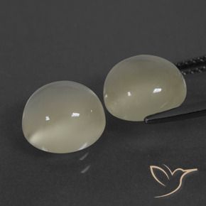 Moonstone Gemstones in 9 mm (calibrated) Size for Sale, Moonstone Stones in Warm White Color
