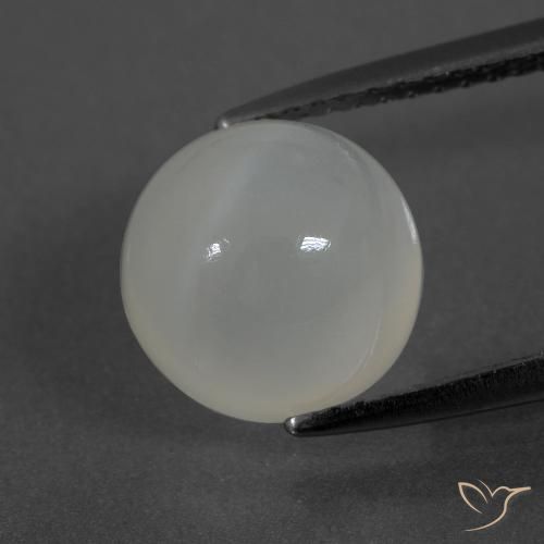 Warmweiß Mondstein Edelstein - 3.7ct Rund Cabochon (ID: 400208)