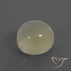 3.59 ct White Moonstone Stone, Natural Moonstone in Round Cabochon Shape for Sale
