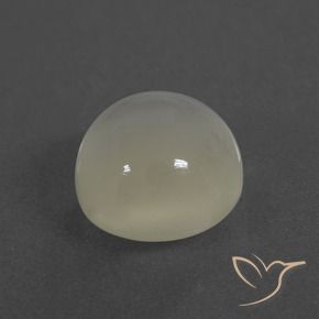 3.44 ct White Moonstone Stone, Natural Moonstone in Round Cabochon Shape for Sale