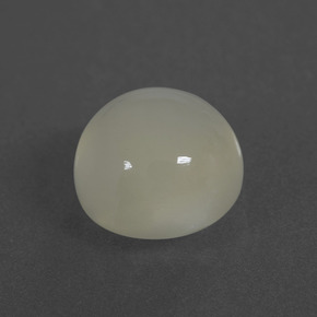 3.55 ct White Moonstone Stone, Natural Moonstone in Round Cabochon Shape for Sale
