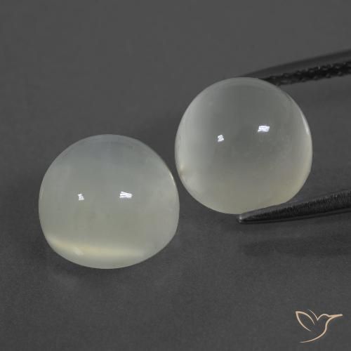 7.60ctw Natural Warm White Moonstone, Round, Translucent