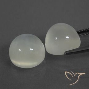 Moonstone Gemstones in 9 mm (calibrated) Size for Sale, Moonstone Stones in Warm White Color
