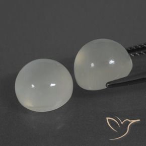 Moonstone Gemstones in 9 mm (calibrated) Size for Sale, Moonstone Stones in Warm White Color