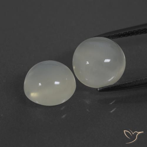 6.12ctw Natural Warm White Moonstone, Round, Translucent