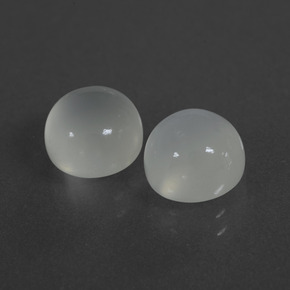 5.18 ctw White Moonstone Stones, Natural Moonstone in Round Cabochon Shape for Sale