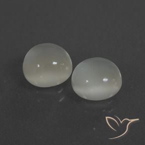 4.34 ctw White Moonstone Stones, Natural Moonstone in Round Cabochon Shape for Sale