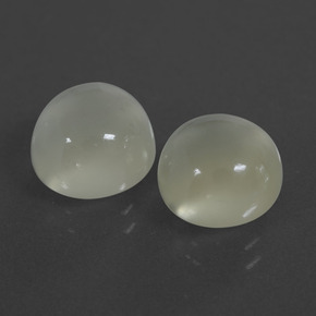7.40 ctw White Moonstone Stones, Natural Moonstone in Round Cabochon Shape for Sale
