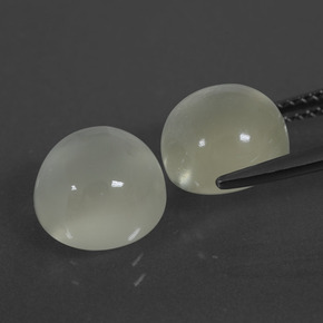 Moonstone Gemstones in 9 mm (calibrated) Size for Sale, Moonstone Stones in Warm White Color