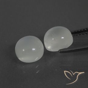 Moonstone Gemstones in 7.5 mm (calibrated) Size for Sale, Moonstone Stones in Warm White Color