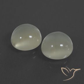 6.90 ctw White Moonstone Stones, Natural Moonstone in Round Cabochon Shape for Sale