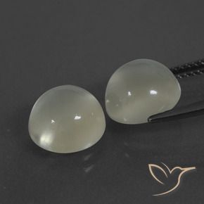 Moonstone Gemstones in 9 mm (calibrated) Size for Sale, Moonstone Stones in Warm White Color