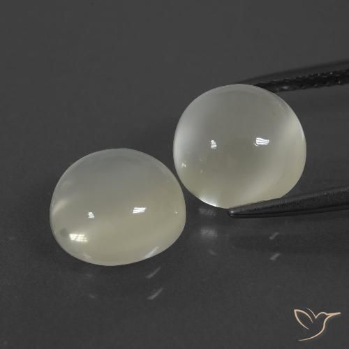 6.22ctw Natural Warm White Moonstone, Round, Translucent