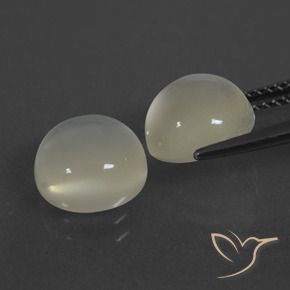 Moonstone Gemstones in 9 mm (calibrated) Size for Sale, Moonstone Stones in Warm White Color