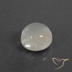 2.43 ct White Moonstone Stone, Natural Moonstone in Round Cabochon Shape for Sale