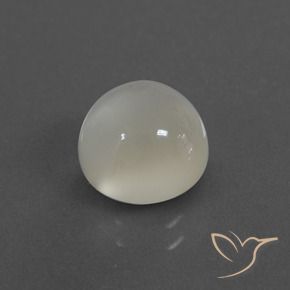 2.98 ct White Moonstone Stone, Natural Moonstone in Round Cabochon Shape for Sale