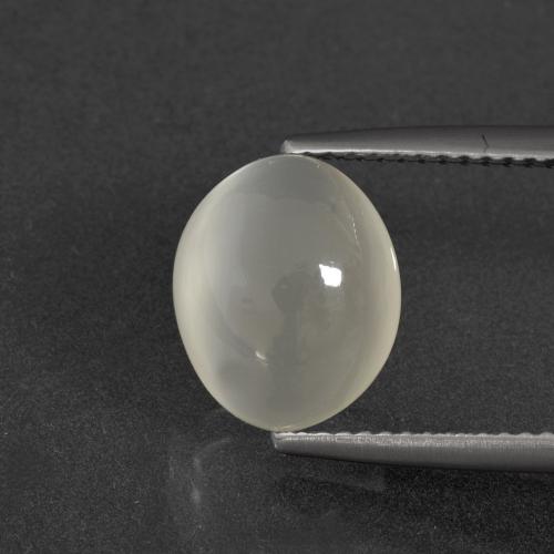 Warm White Moonstone Gem - 4.1ct Oval Cabochon (ID: 400281)