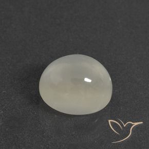 4.17 ct White Moonstone Stone, Natural Moonstone in Oval Cabochon Shape for Sale
