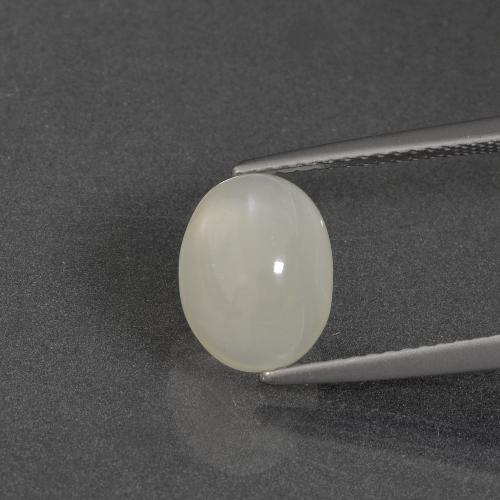 Warm White Лунный Камень Камень - 2.8ct Овал Кабошон (ID: 400317)