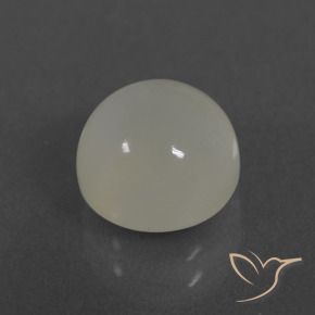 3.36 ct White Moonstone Stone, Natural Moonstone in Round Cabochon Shape for Sale