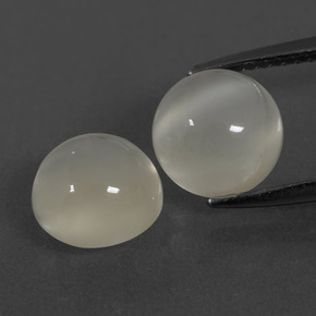 Warm White Moonstone Gem - 2.3ct Round Cabochon (ID: 400337)