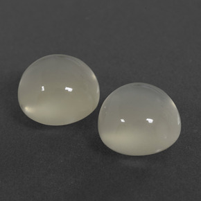 4.56 ctw White Moonstone Stones, Natural Moonstone in Round Cabochon Shape for Sale