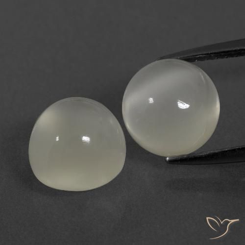 5.79ctw Natural Warm White Moonstone, Round, Transparent