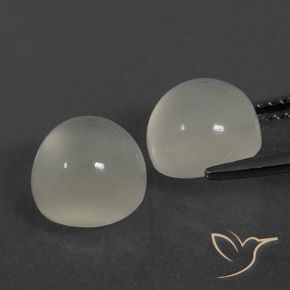 Moonstone Gemstones in 8 mm (calibrated) Size for Sale, Moonstone Stones in Warm White Color
