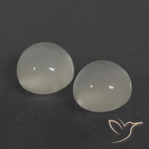 4.67 ctw White Moonstone Stones, Natural Moonstone in Round Cabochon Shape for Sale